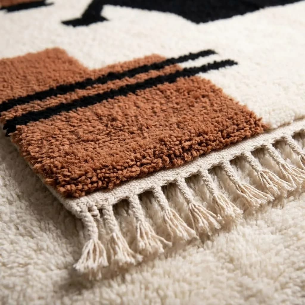 Abstract Wool Rug, Terracotta — view 5 of 5