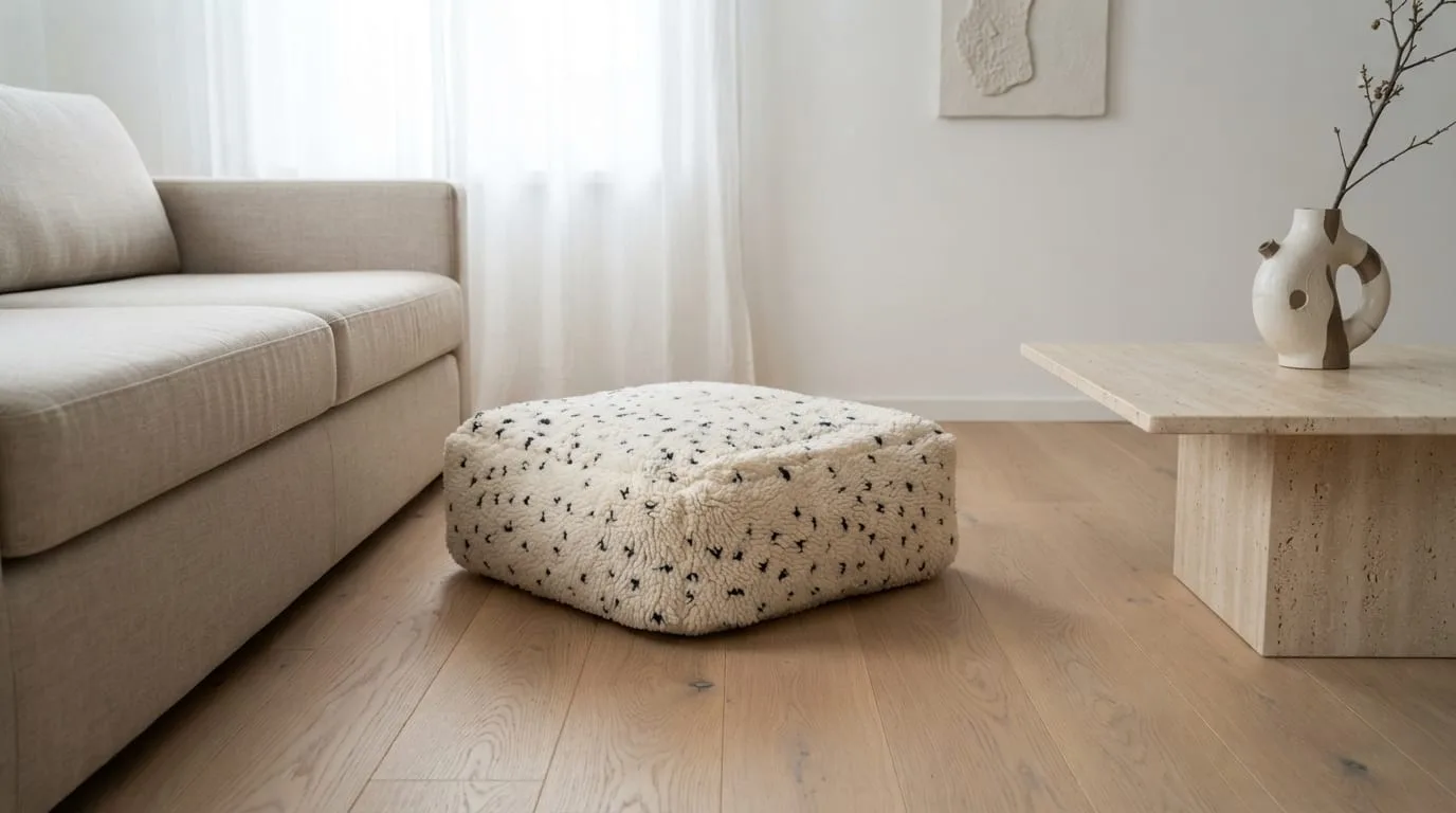Beni Ourain Pouf, Dots — view 1 of 6
