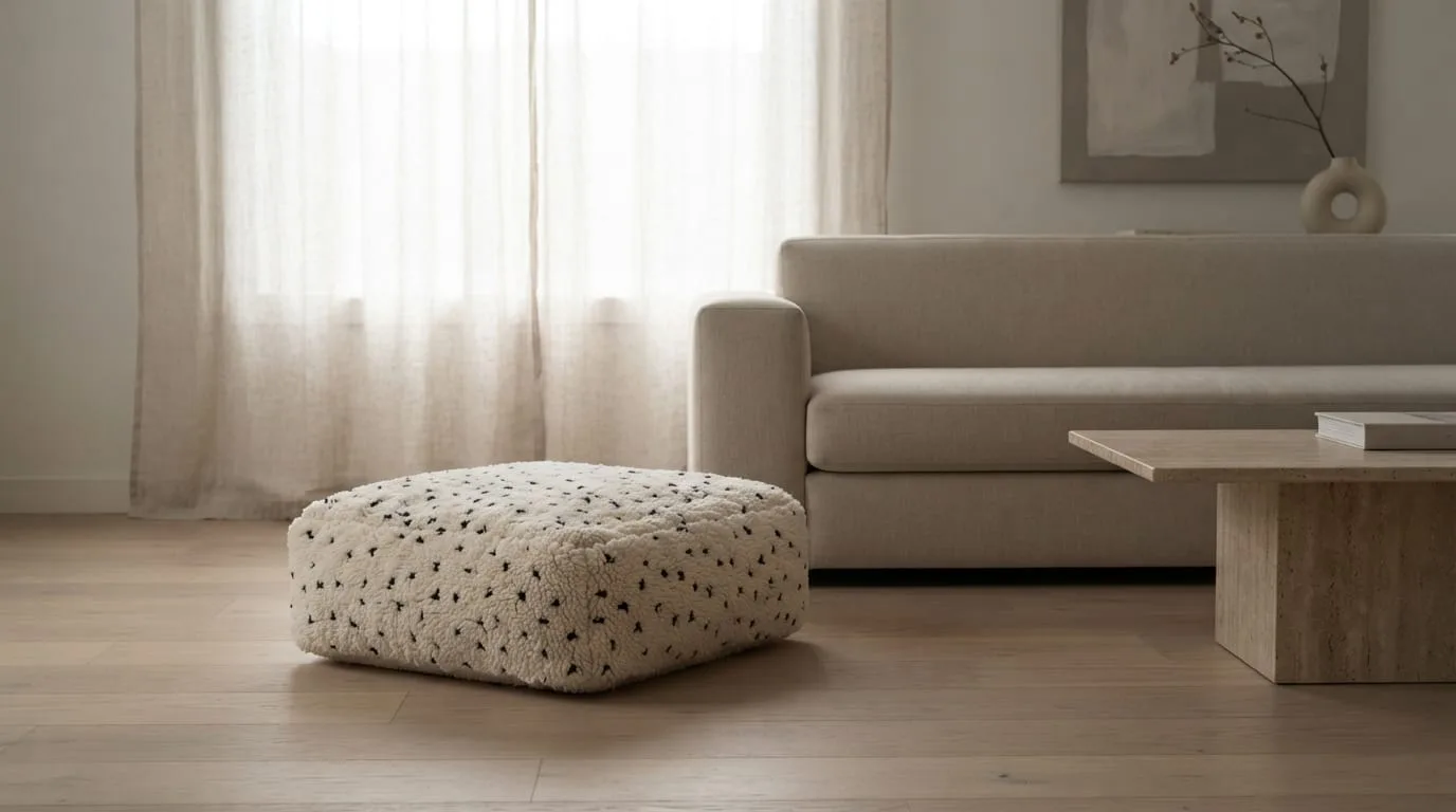 Beni Ourain Pouf, Dots — view 5 of 6