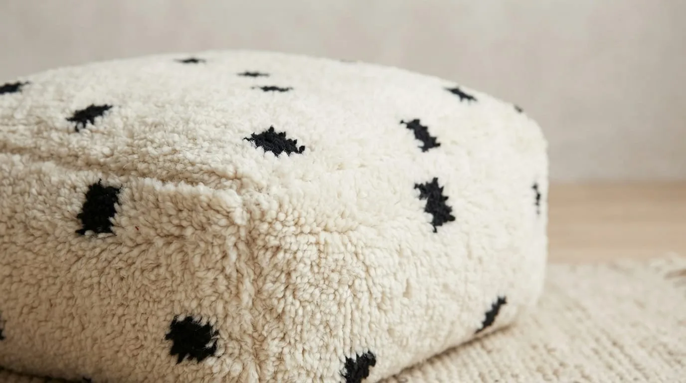 Beni Ourain Pouf, Minimal — view 1 of 8