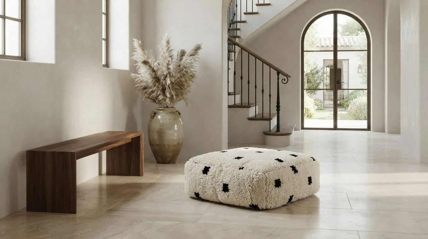 Beni Ourain Pouf, Minimal — view 4 of 8