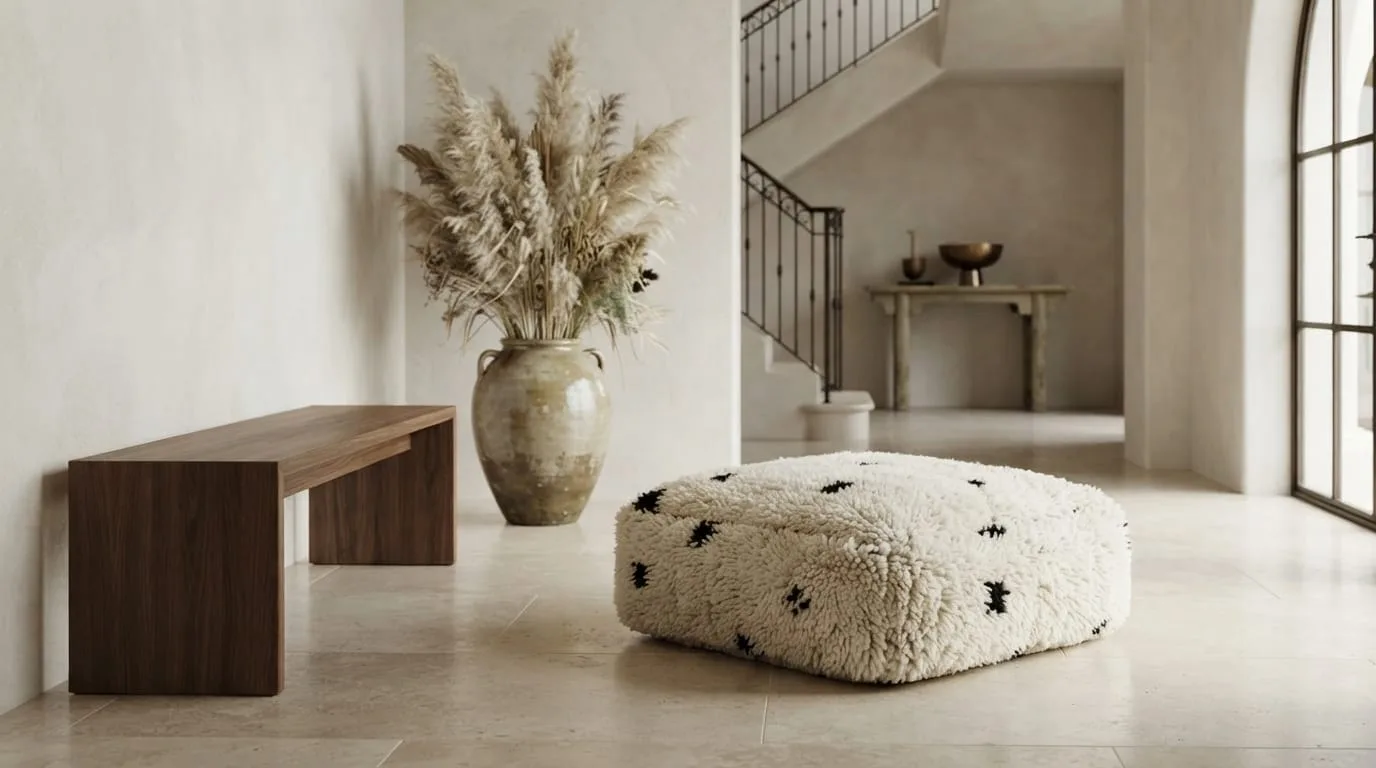 Beni Ourain Pouf, Minimal — view 5 of 8