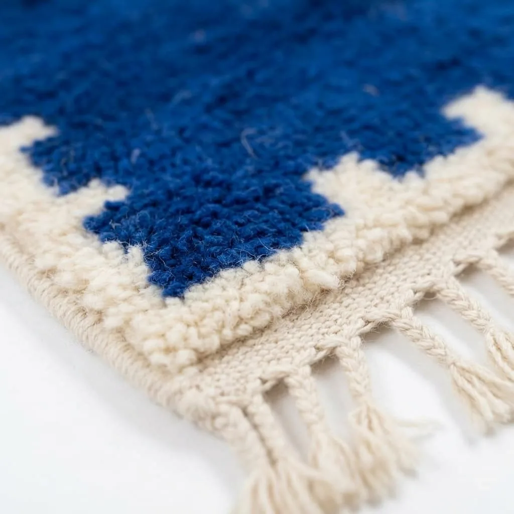Berber Wool Runner, Blue — view 1 of 3