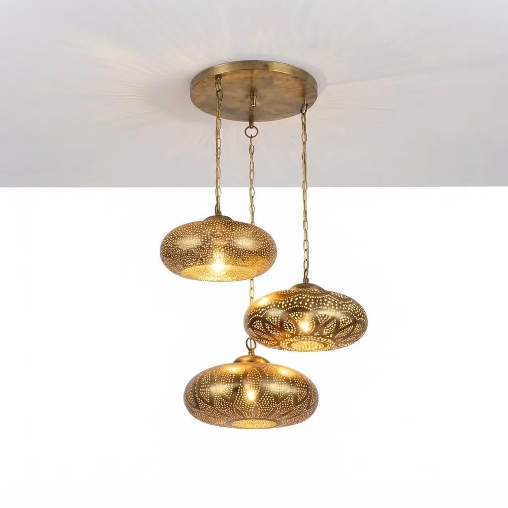 Brass Cluster Pendant — view 4 of 5