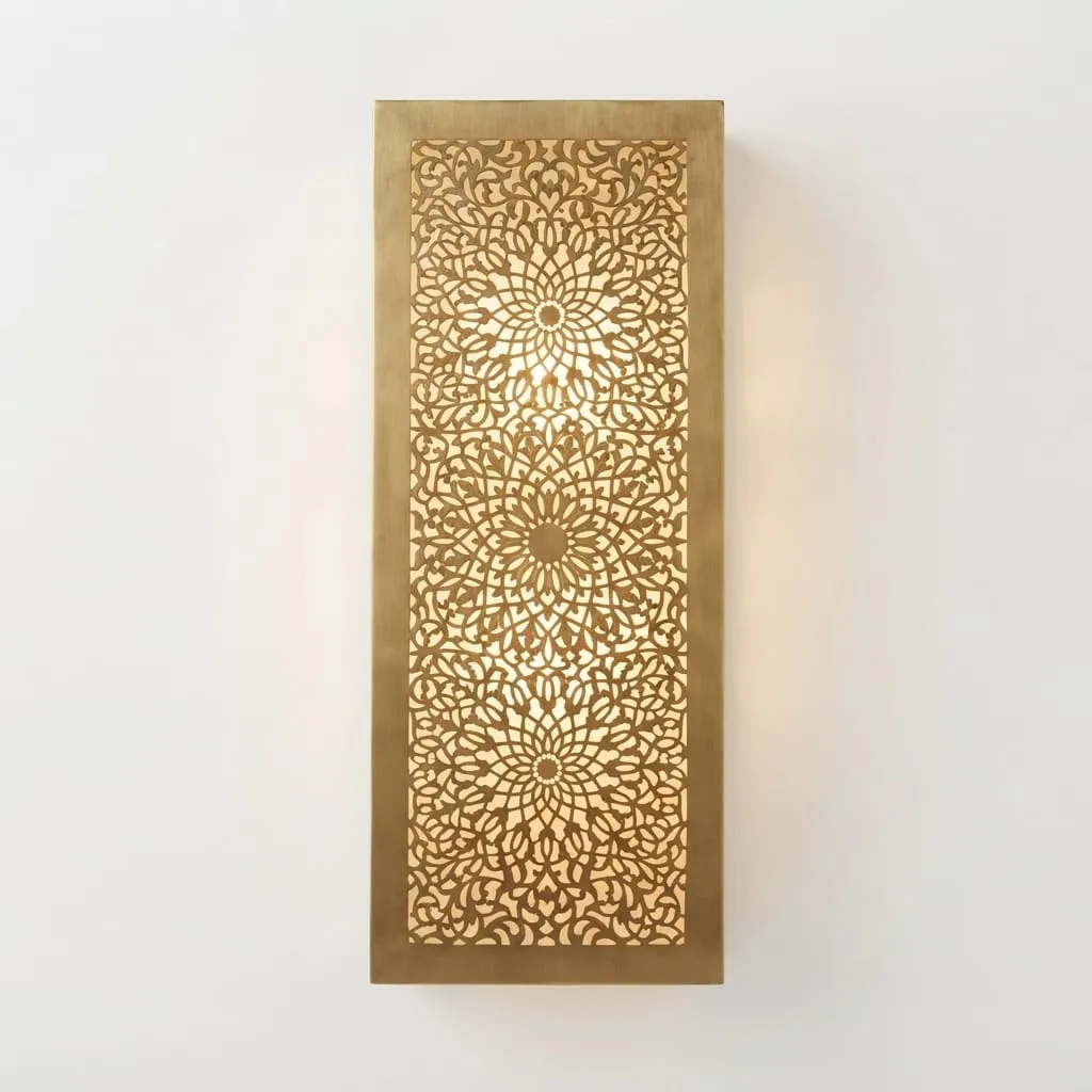 Carved Brass Wall Sconce — view 3 of 4