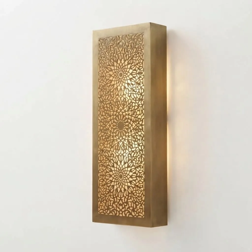 Carved Brass Wall Sconce — view 4 of 4