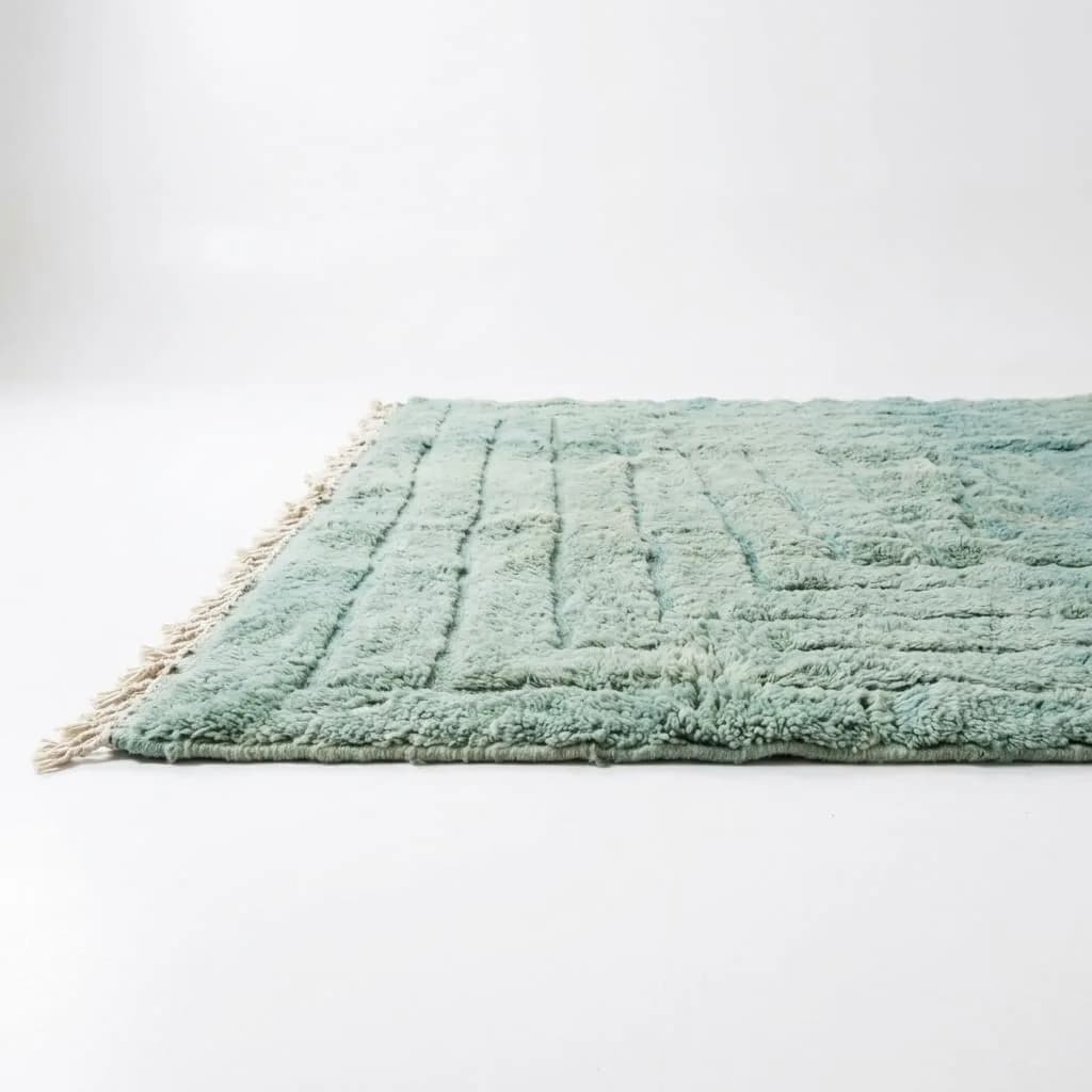 Carved Wool Rug, Sage — view 3 of 5