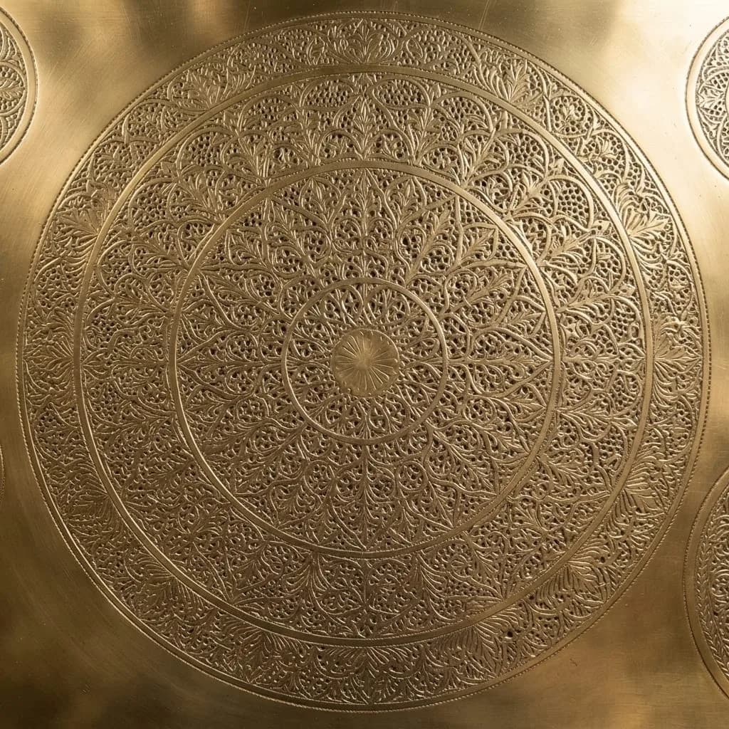 Engraved Brass Nesting Tables — view 5 of 8