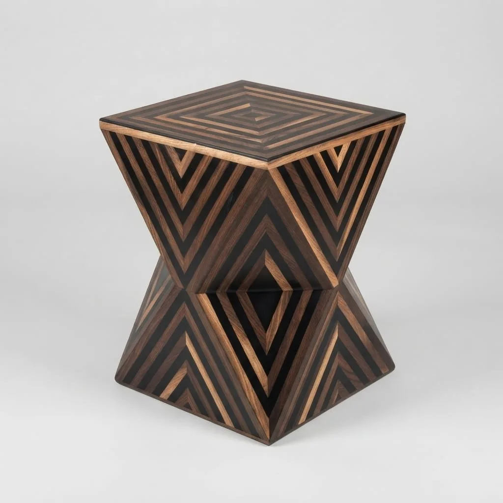 Hourglass Inlay Side Table — view 3 of 5