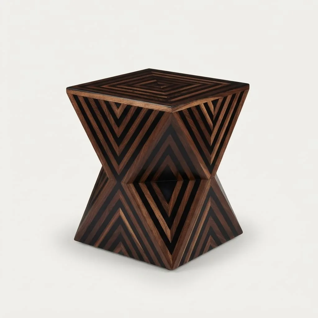 Hourglass Inlay Side Table — view 4 of 5