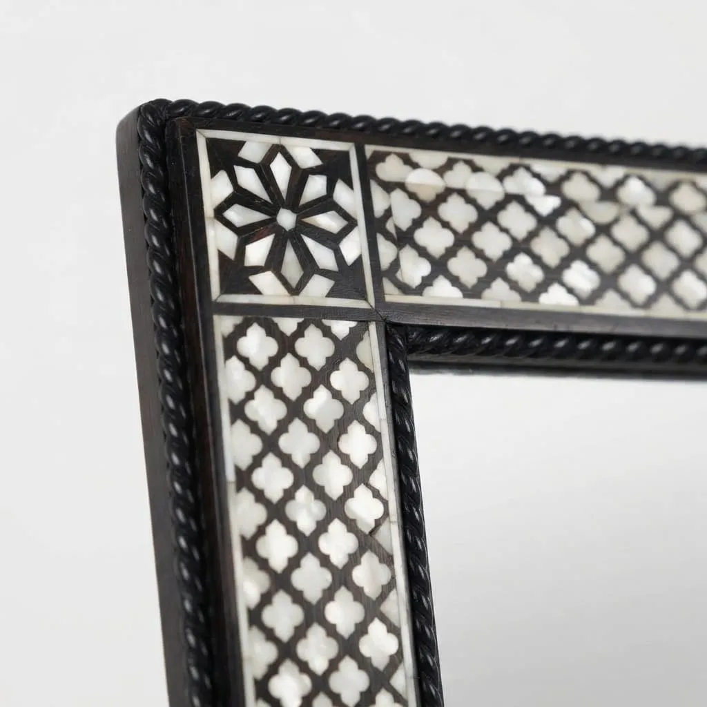 Lattice Inlay Mirror, Black — view 1 of 6