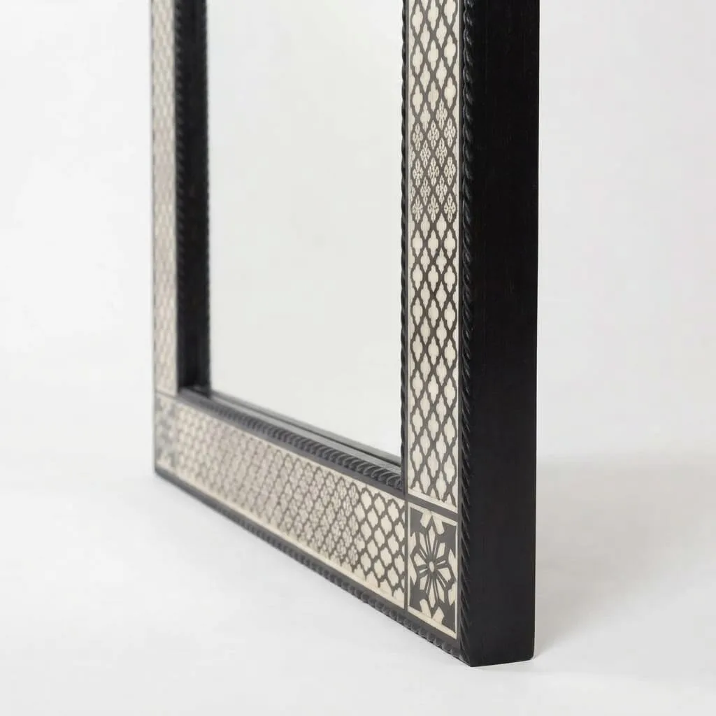 Lattice Inlay Mirror, Black — view 2 of 6