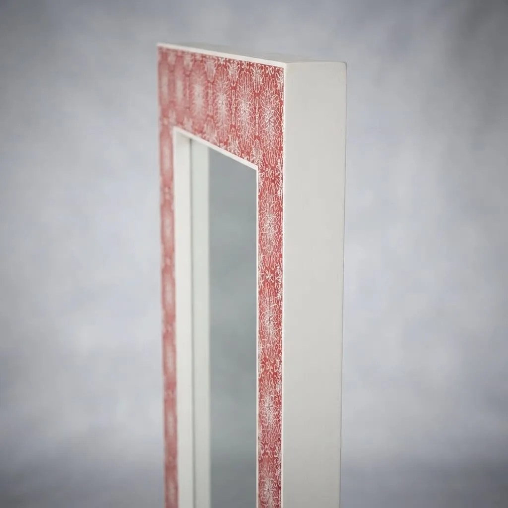 Mandala Inlay Mirror, Burgundy — view 2 of 4