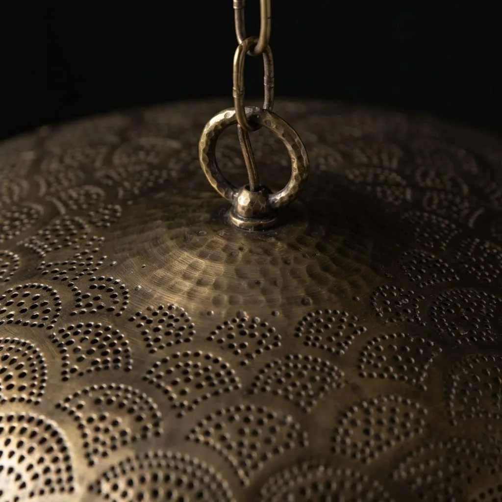 Oval Pierced Brass Pendant — view 2 of 5