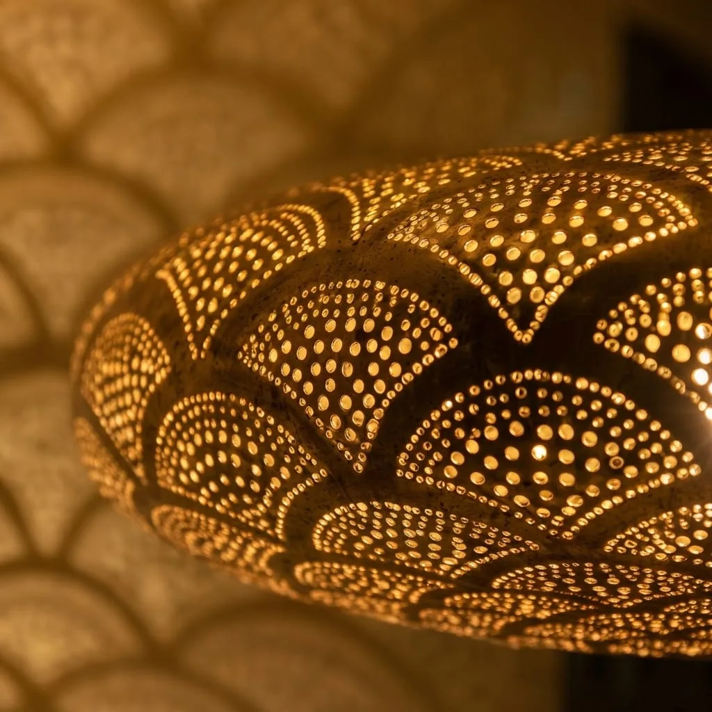 Oval Pierced Brass Pendant — view 5 of 5