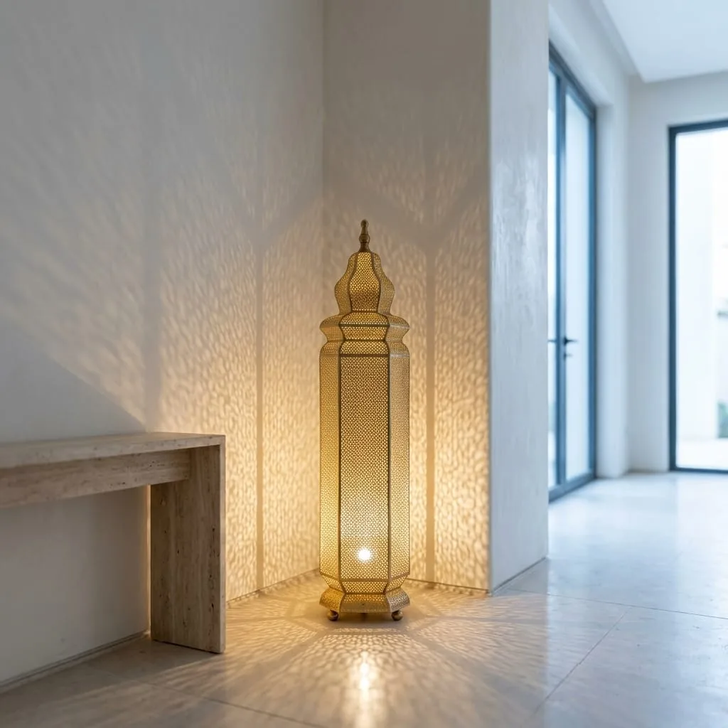Pierced Brass Tower Lantern — view 11 of 16