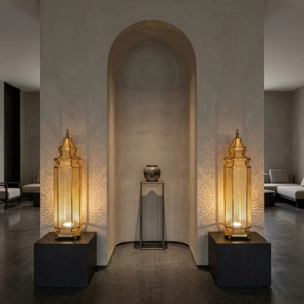 Pierced Brass Tower Lantern — view 13 of 16