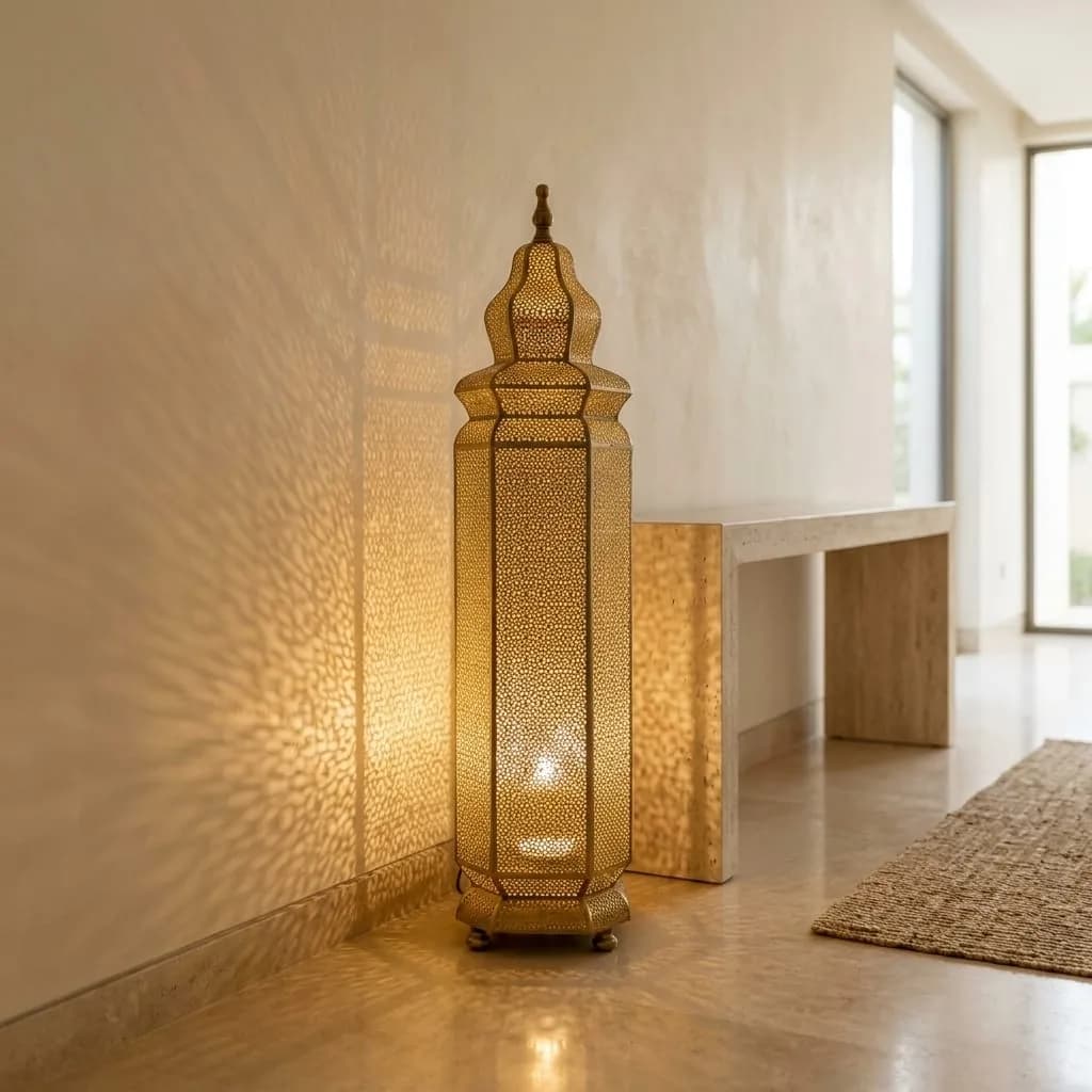 Pierced Brass Tower Lantern — view 16 of 16