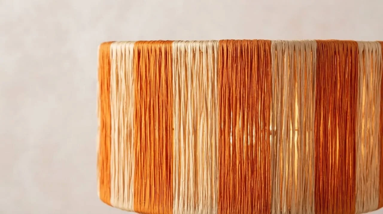 Raffia Table Lamp, Terracotta — view 3 of 6