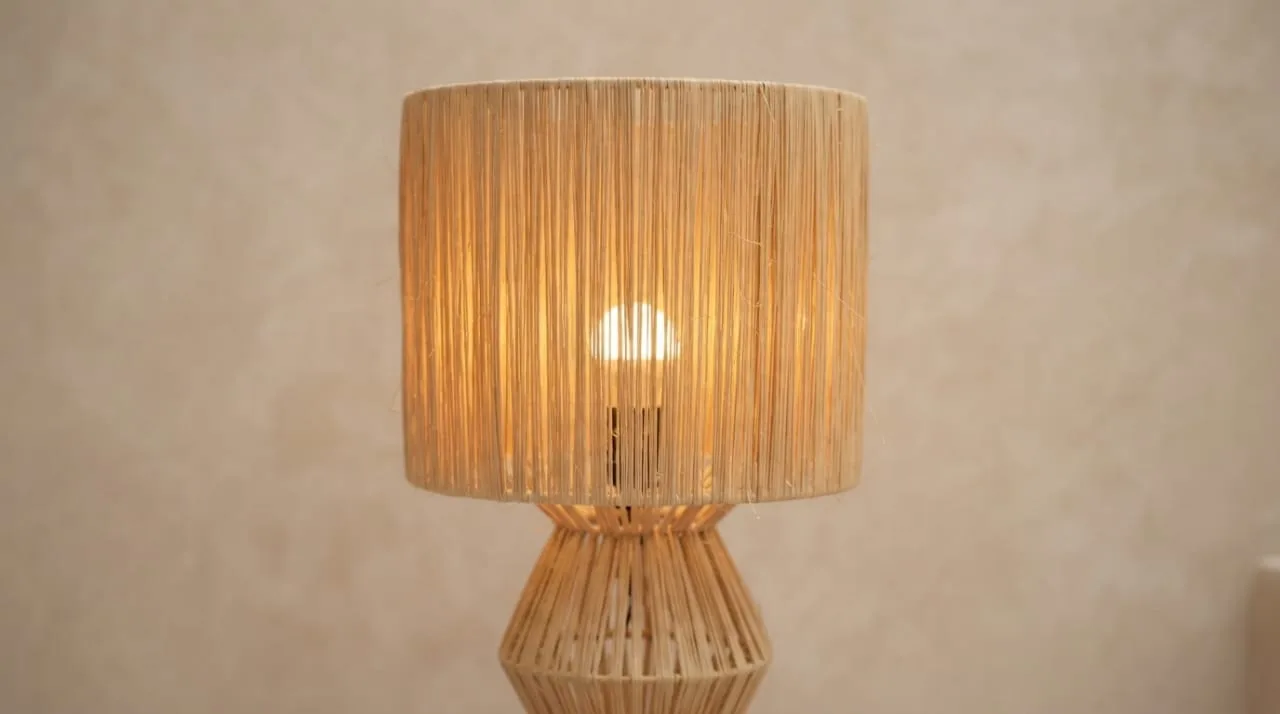 Raffia Totem Floor Lamp — view 1 of 6