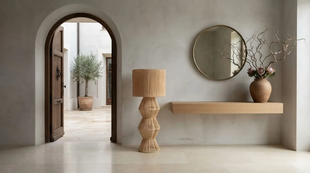 Raffia Totem Floor Lamp — view 2 of 6