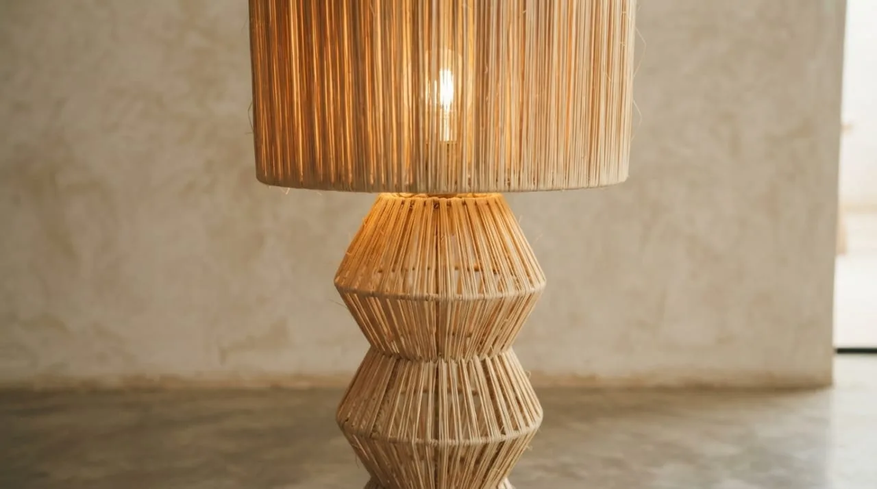 Raffia Totem Floor Lamp — view 4 of 6