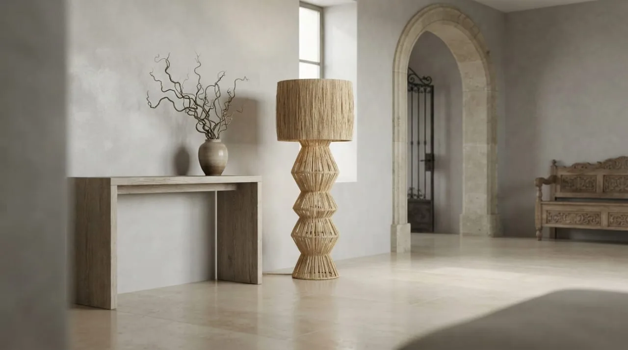 Raffia Totem Floor Lamp — view 5 of 6