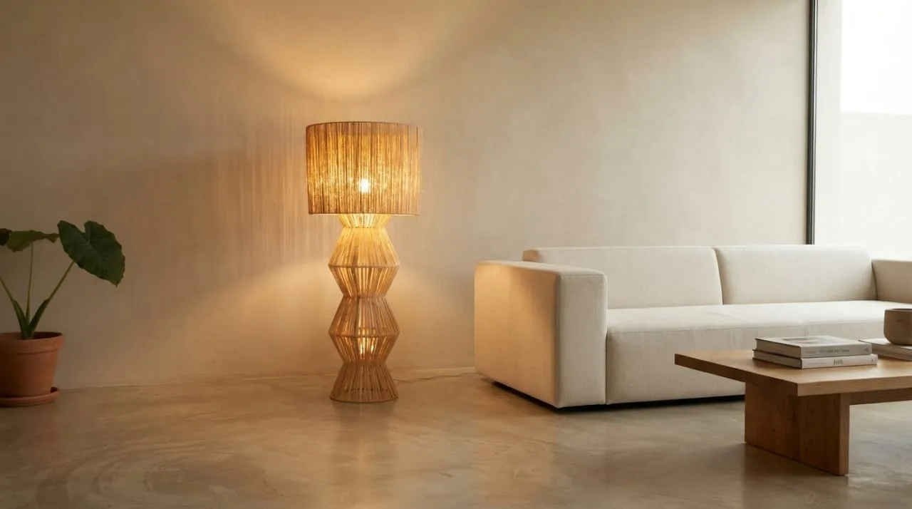 Raffia Totem Floor Lamp — view 6 of 6