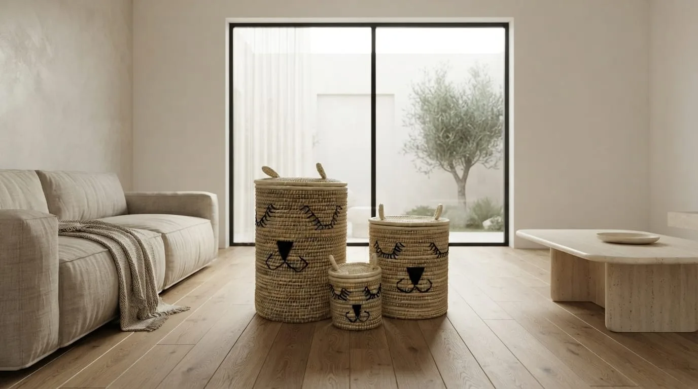 Woven Seagrass Basket with Lid — view 4 of 8