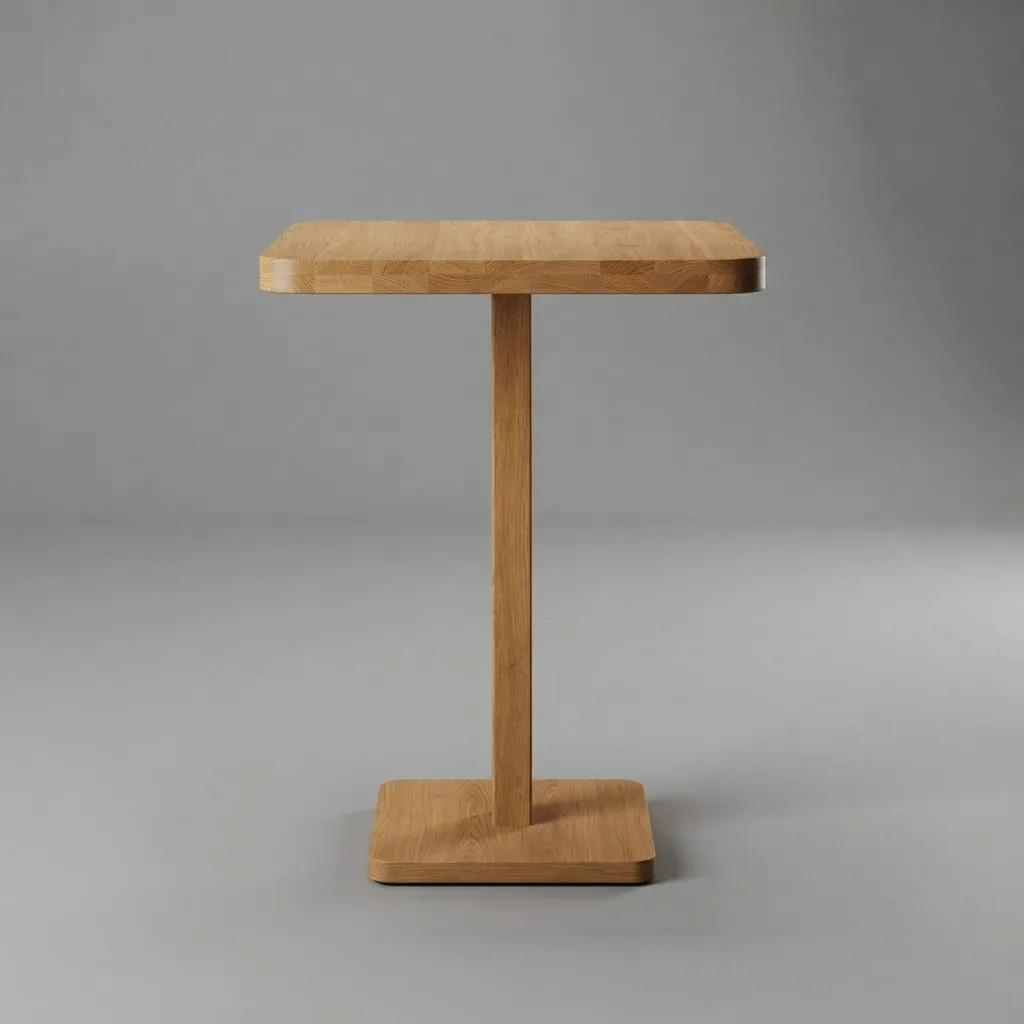Solid Wood Pedestal Table — view 1 of 5