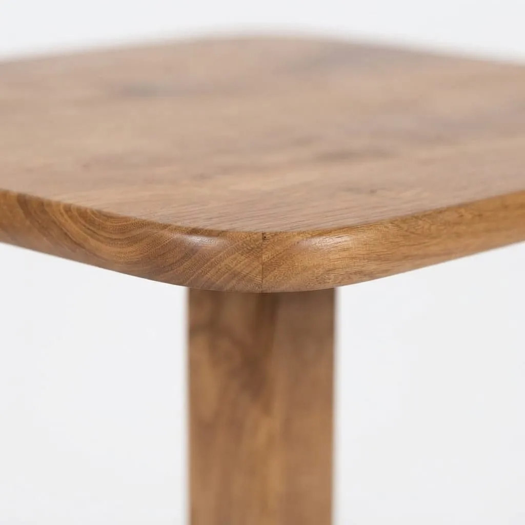 Solid Wood Pedestal Table — view 3 of 5
