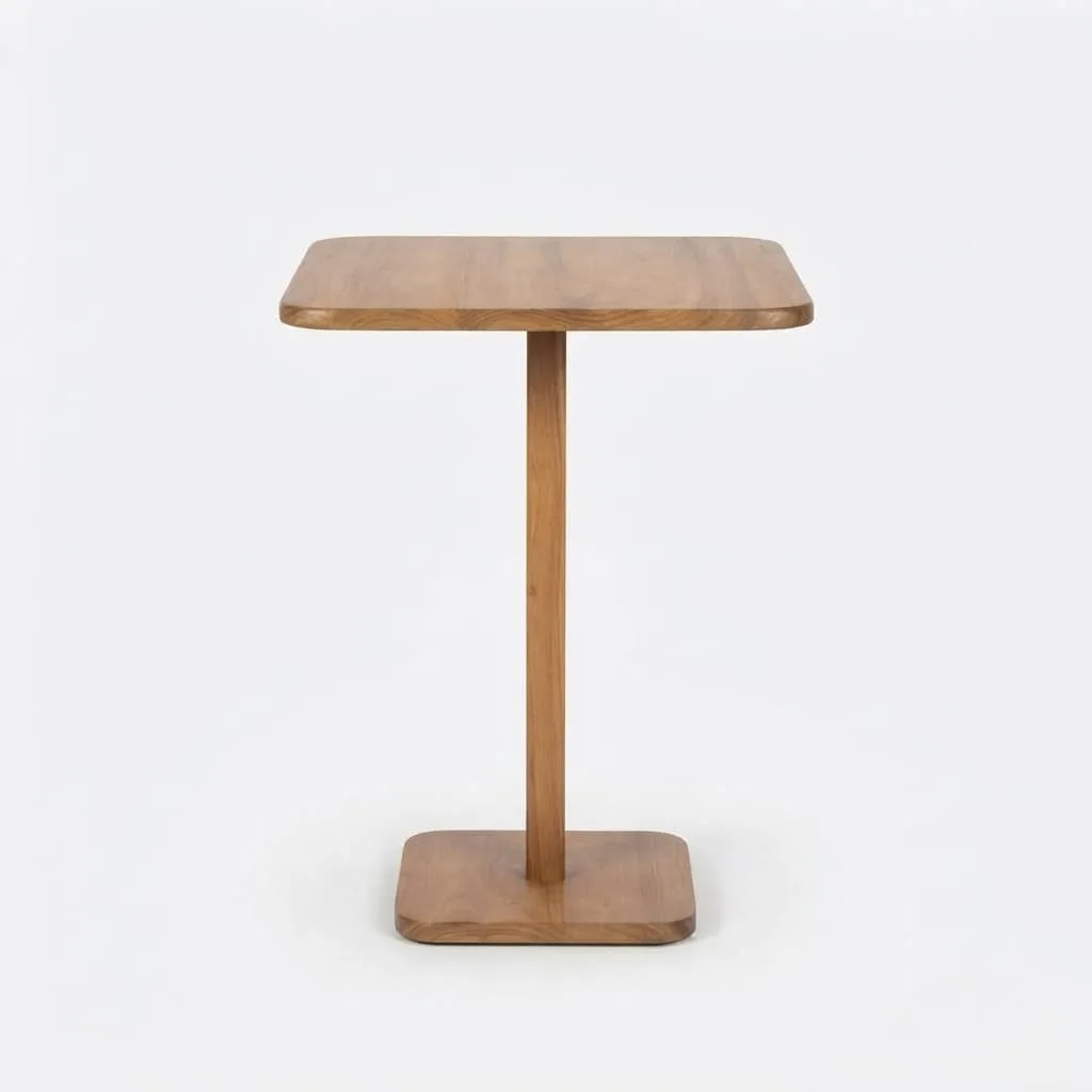 Solid Wood Pedestal Table — view 4 of 5