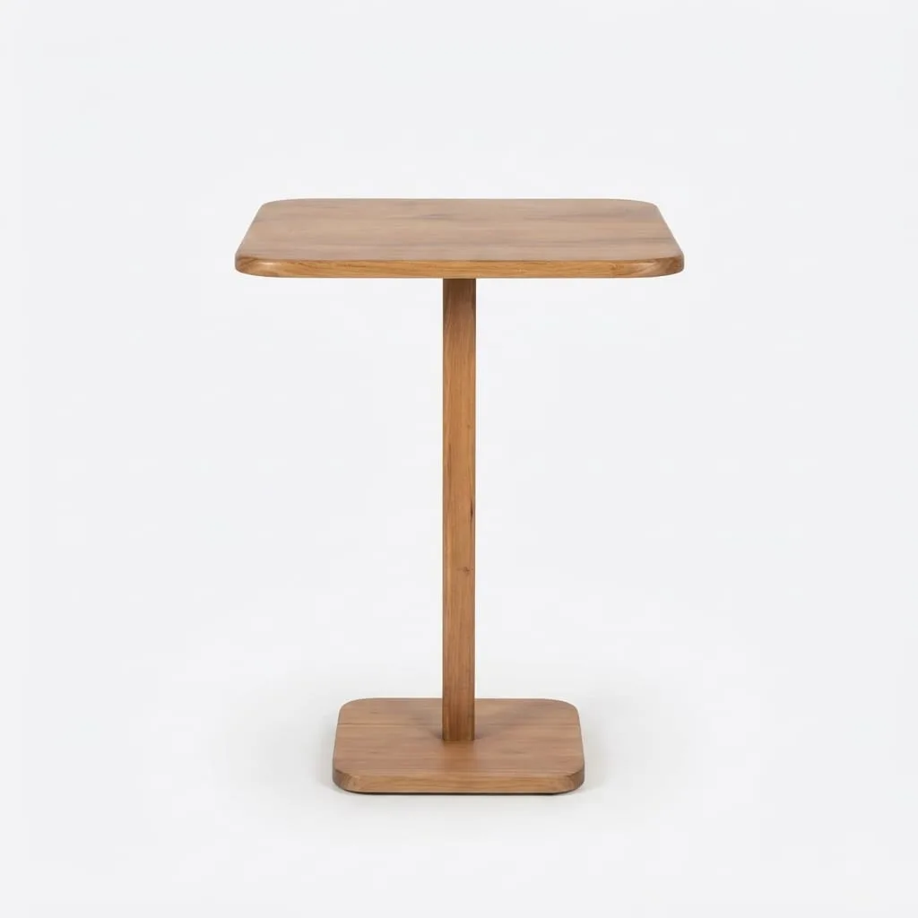 Solid Wood Pedestal Table — view 5 of 5