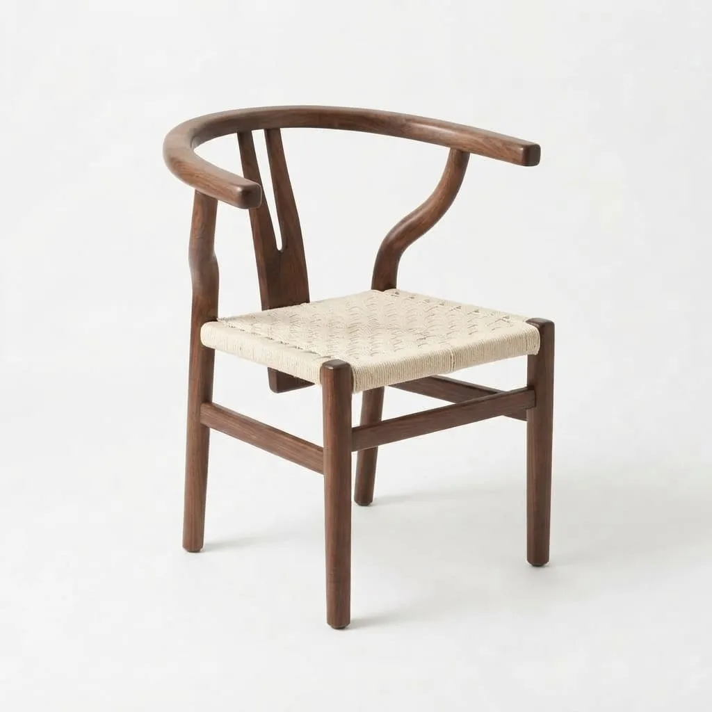Walnut Wishbone Chair — view 3 of 5