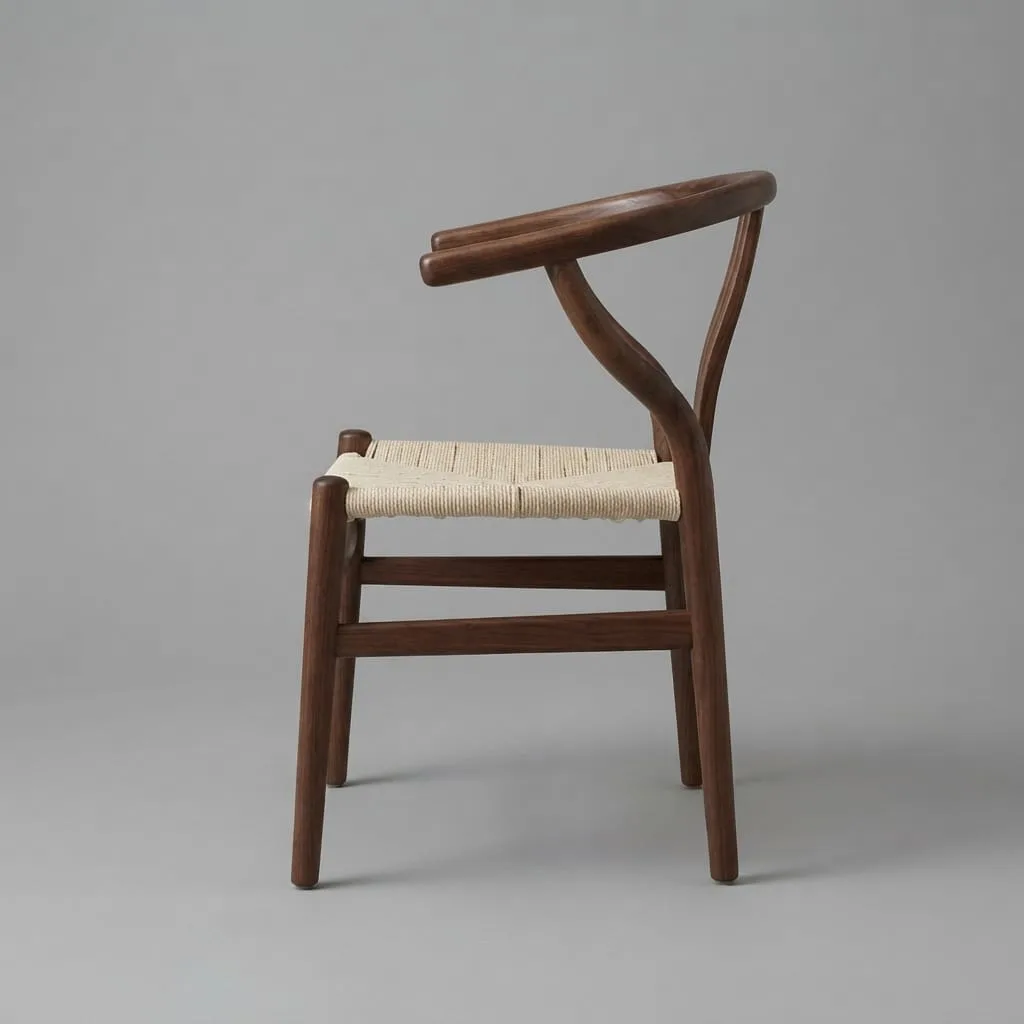 Walnut Wishbone Chair — view 4 of 5