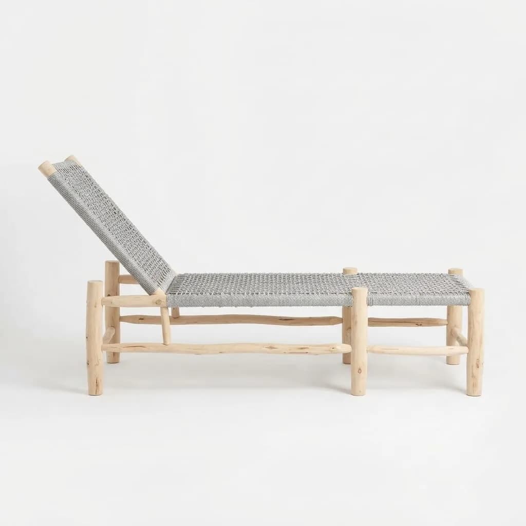 Woven Chaise Lounge, Grey — view 3 of 5