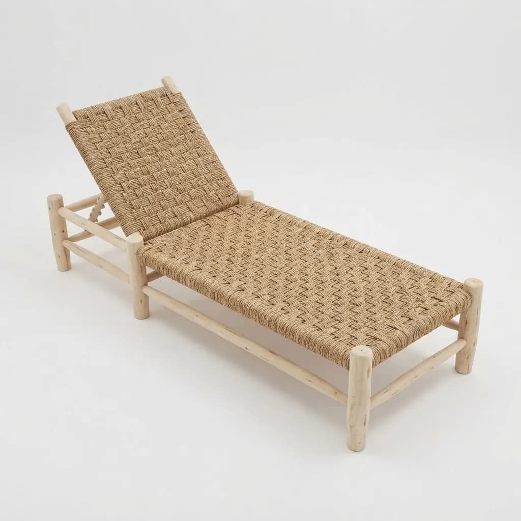 Woven Chaise Lounge, Natural — view 1 of 4