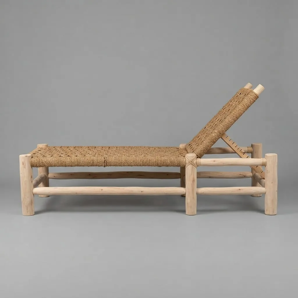 Woven Chaise Lounge, Natural — view 2 of 4