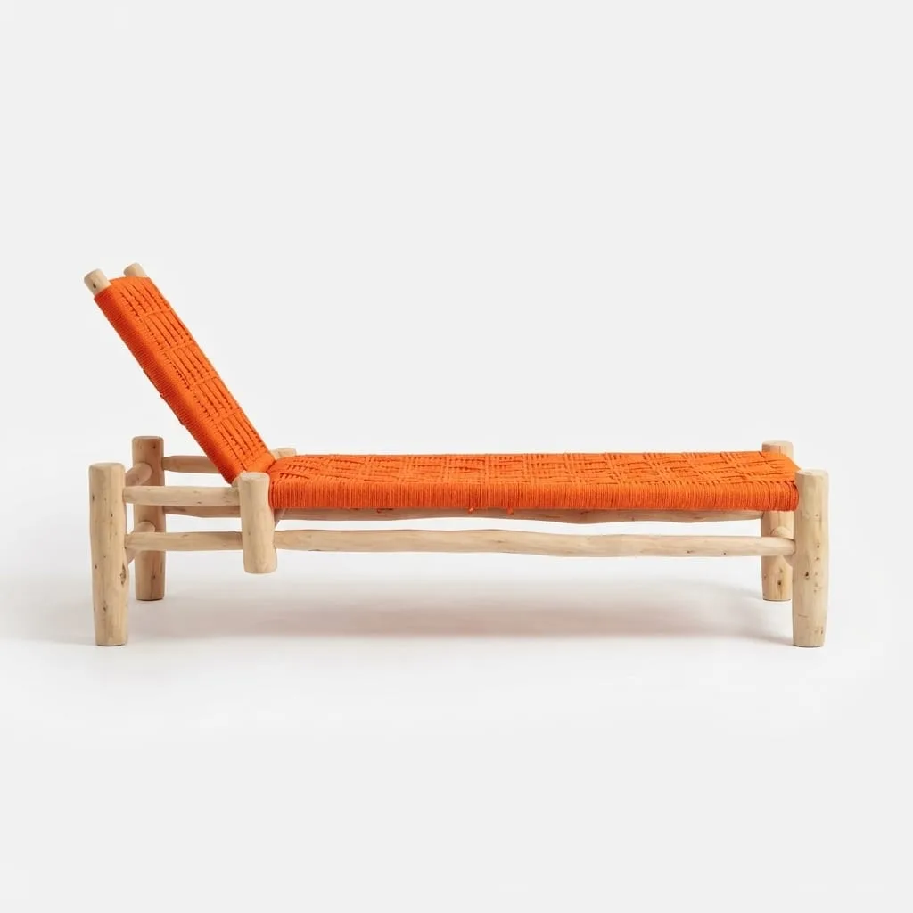 Woven Chaise Lounge, Orange — view 1 of 5