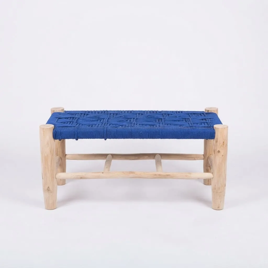 Woven Cord Bench, Majorelle Blue — view 3 of 4