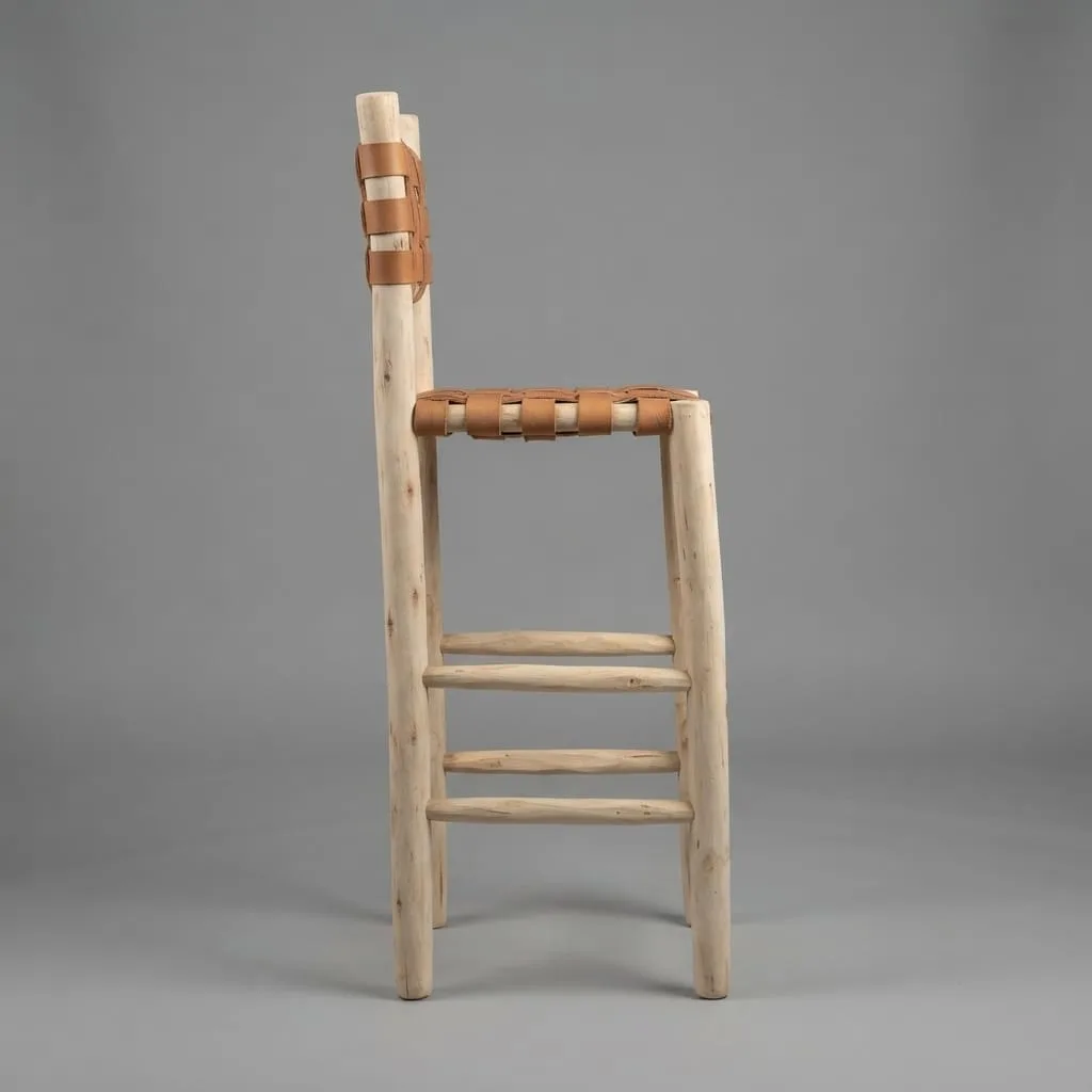 Woven Leather Bar Stool — view 1 of 5