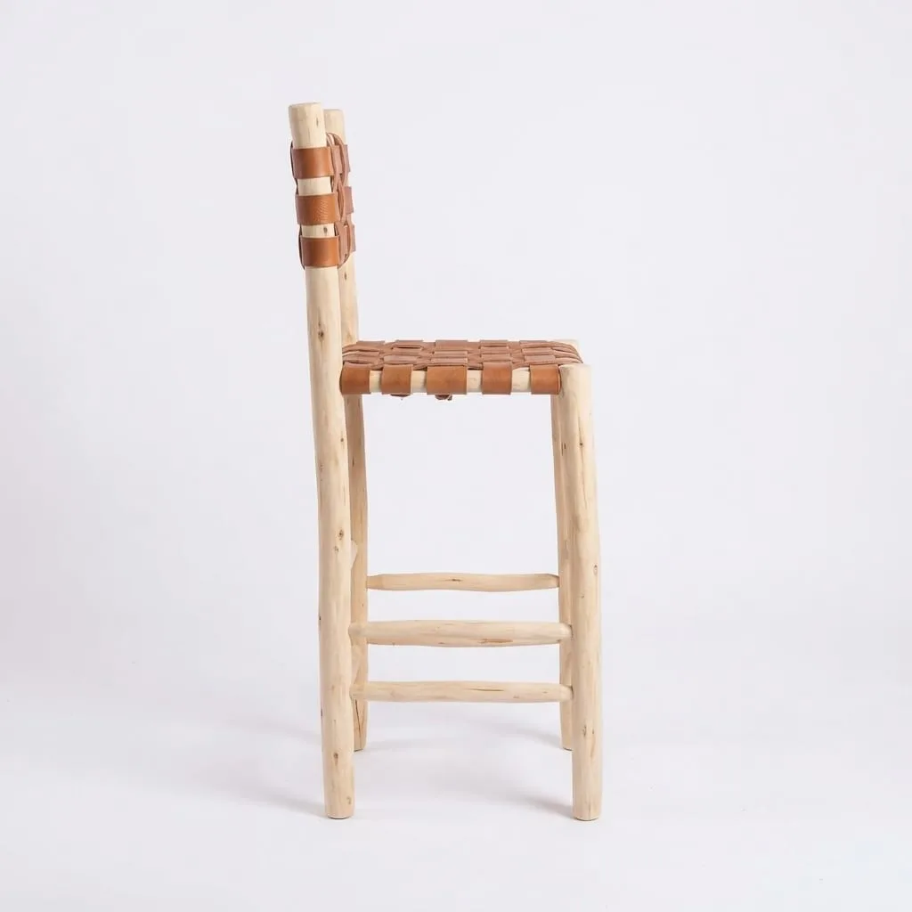 Woven Leather Bar Stool — view 5 of 5