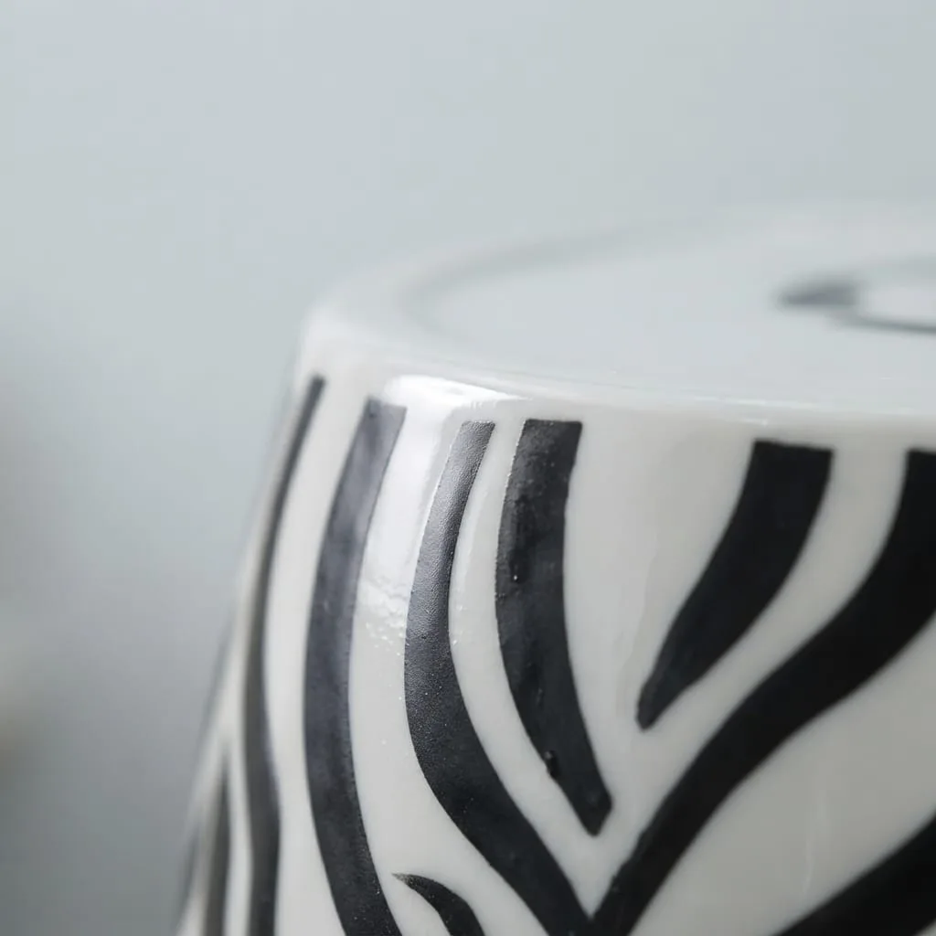 Zebra Ceramic Stool — view 1 of 5
