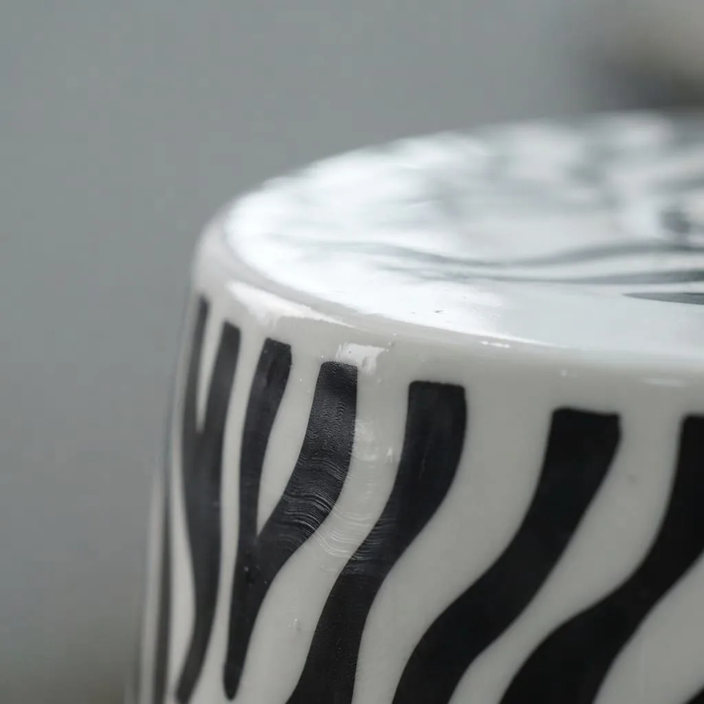 Zebra Ceramic Stool — view 2 of 5