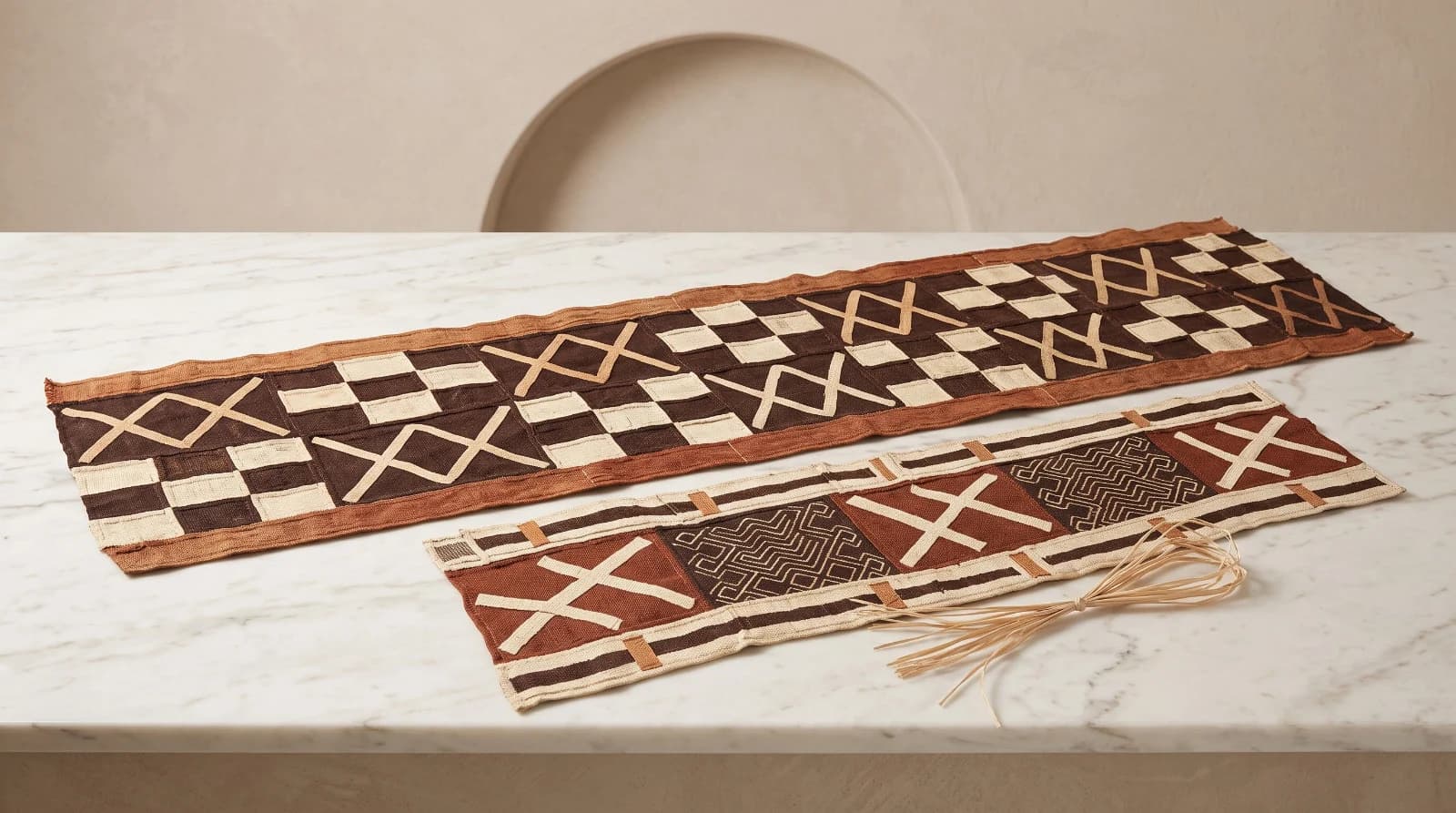 Black Ochre Geometric Runner Collection