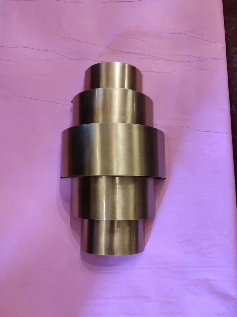 Gold Tone Tiered Cylinder Wall Sconce