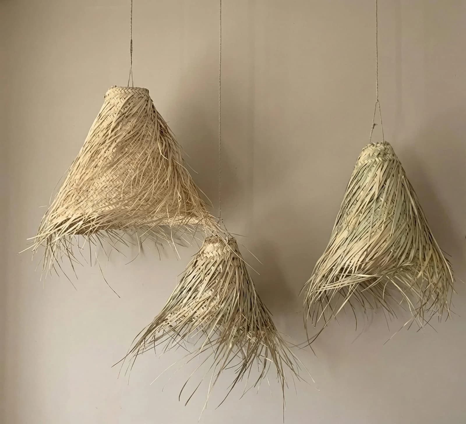 Natural Fringe Cone Pendant Cluster