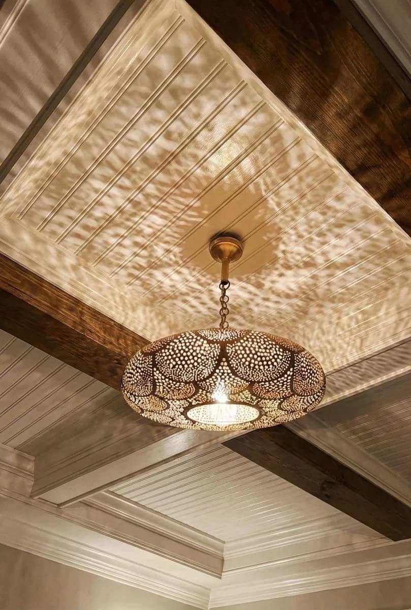 Pierced Scalloped Ceiling Light