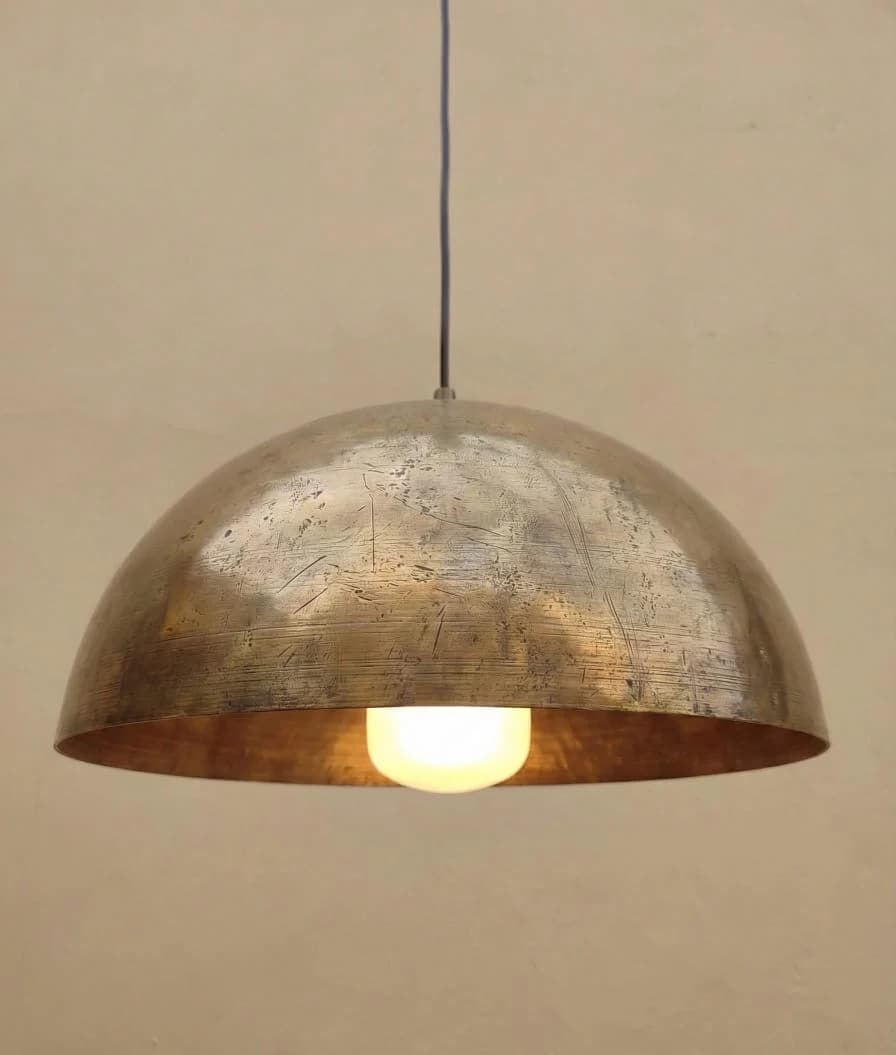 Silver Tone Dome Pendant