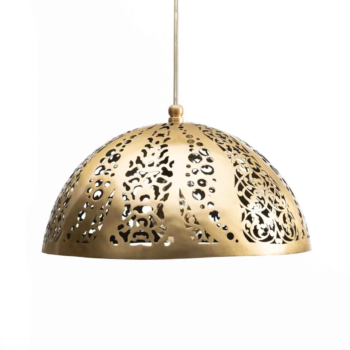 amaya — brass dome pendant — view 1